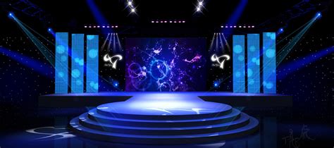 Colorful Stage Background Banner Decoration Beautiful Colorful Light