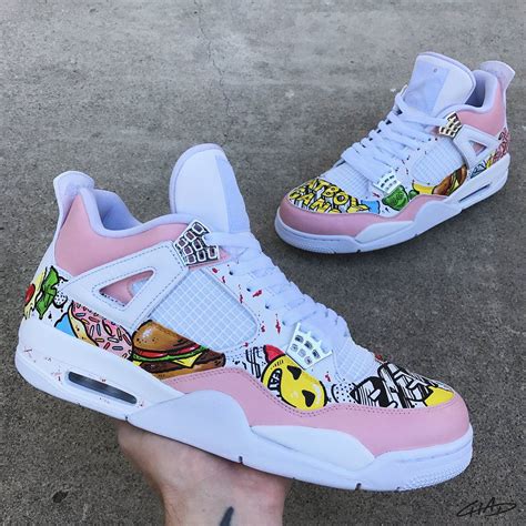 Fast Food 4s Custom Hand Painted Jordan Retro 4 Shoes Custom Jordans