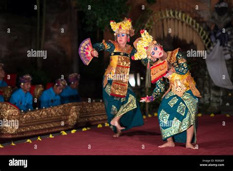 Traditional Barong Dance In An Old Hindu Temple In Bali Barong Is A