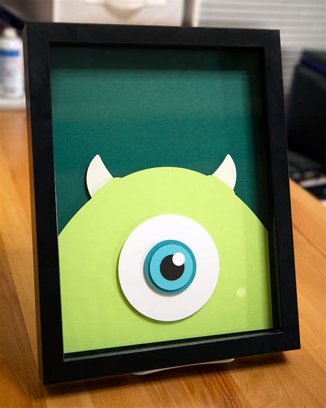 Monsters Inc Mike Wazowski 8x11 Handcut 3d Paper Craft By Willpigg