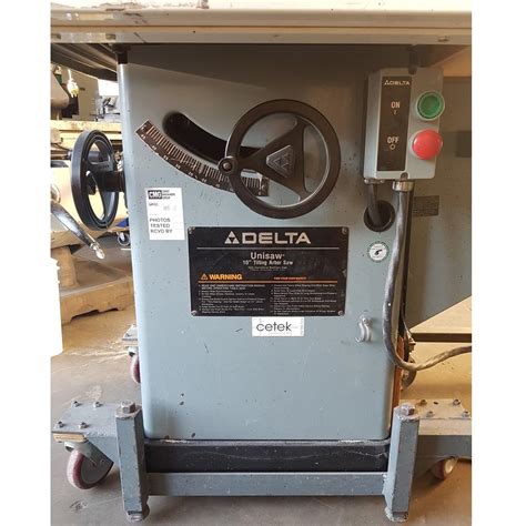 Its aluminum table top that. Used Delta Table Saw - Coast Machinery Group