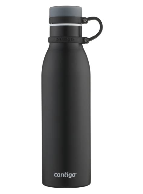 Contigo Thermalock Matterhorn Vacuum Insulated 20 Ounce Stainless Steel Matte Black Water Bottle