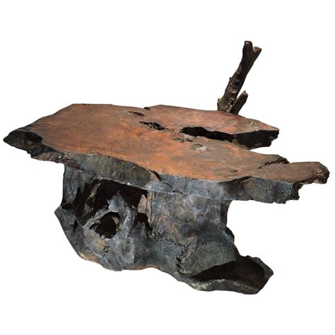 The burl was a simple slab of rough cut wood and needed considerable finishing. Mid-Century Organic Modern California Redwood Burl Coffee ...