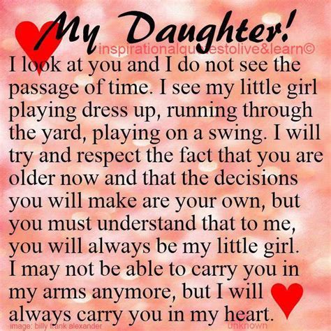 a poem that says my daughter i look at you and do not see the passage