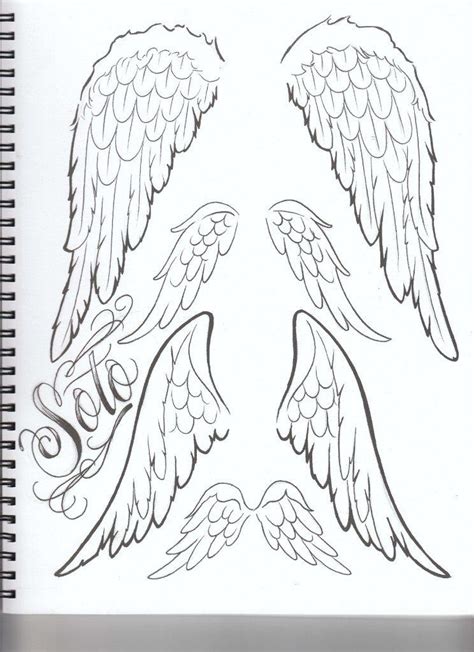 Steve Soto Tattoo Sketchbooks Angel Wings Drawing Wings Drawing