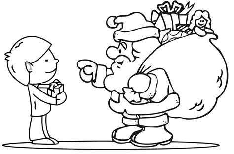 Father Christmas Pictures To Colour - Cliparts.co