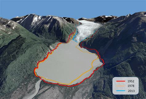 Perspective Rendering Showing Retreat Of The Skilak Glacier A Major