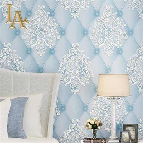 High Quality Thick Flocked European Soft Bag 3d Wallpaper For Walls