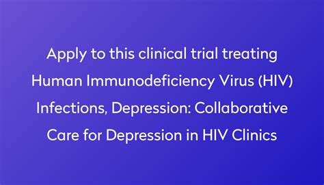 Collaborative Care For Depression In Hiv Clinics Clinical Trial 2024