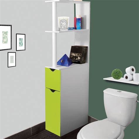 Un choix unique de meuble wc disponible dans notre magasin. Meuble WC étagère bois gain de place pour toilette 2 portes vertes ...