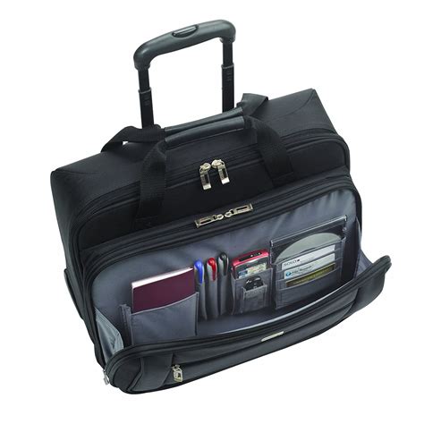 Solo 17 Inch Laptop Rolling Wheels Portfolio Travel Hard Case Bag