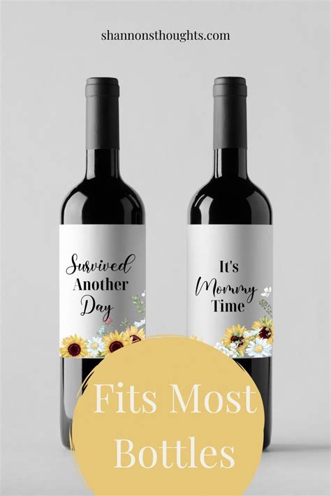 These Printable Wine Labels Are A Perfect To Add To A Wine Bottle T To Make It More