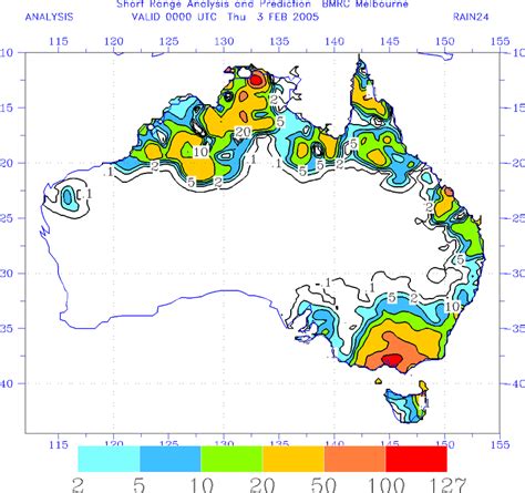 Utc (difference between your local time and utc). Left panel: Analysed 24-hour rainfall accumulations for ...
