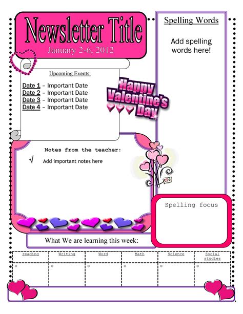 Downloadable Free Printable Newsletter Templates
