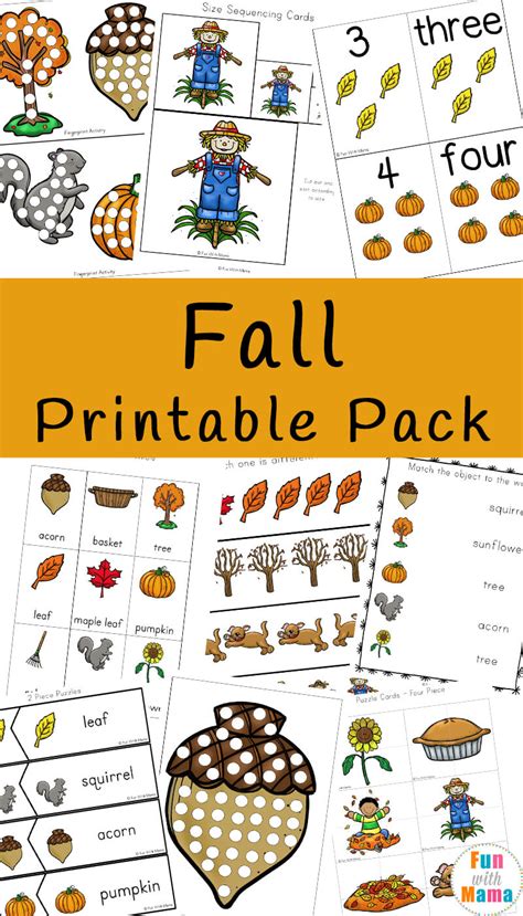 Fall Theme Activities For Kids Fun With Mama