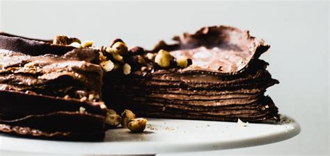 Gluten Free Chocolate Crepe Cake With Cocoa Hazelnut Cream Rodelle