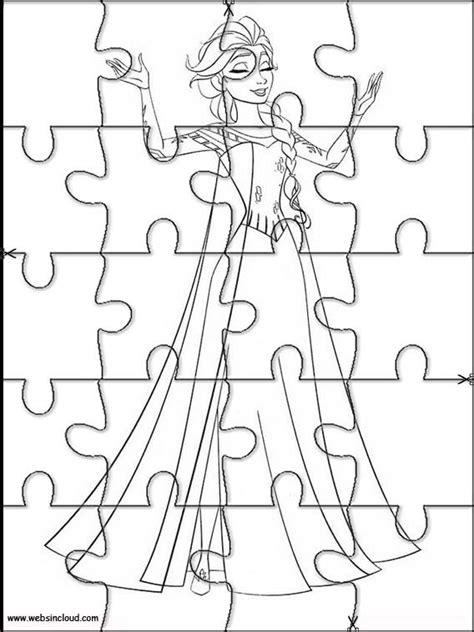 Frozen Printable Jigsaw Puzzles To Cut Out For Kids 50 Color Puzzle