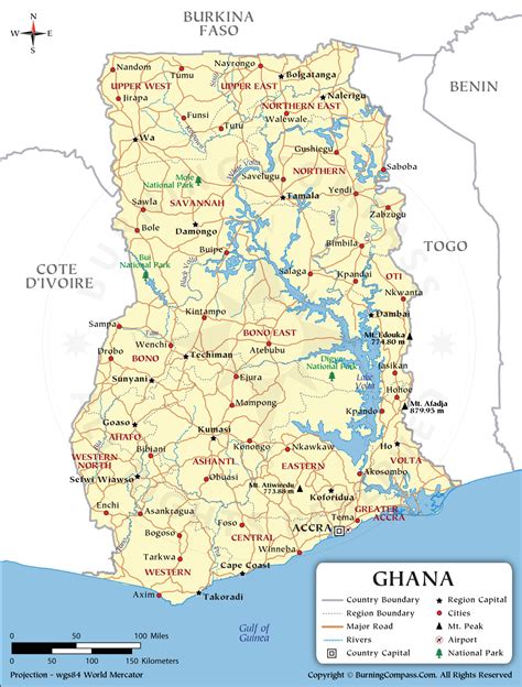 Ghana Map With 16 Regions 45 Off Gbu