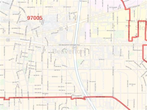 Beaverton Oregon Zip Code Map