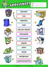 Images of Kitchen Appliances Vocabulary