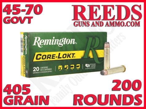 Remington Core Lokt 45 70 Govt 405 Grain Sp 21459 Rifle Ammunition At