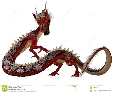 Red Jewel Dragon Stock Illustration Illustration Of Breathing 33844111