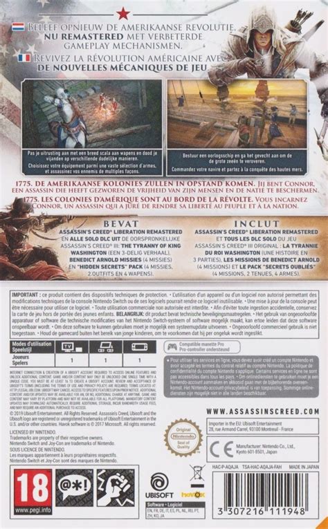 Assassin S Creed Iii Remastered Box Cover Art Mobygames