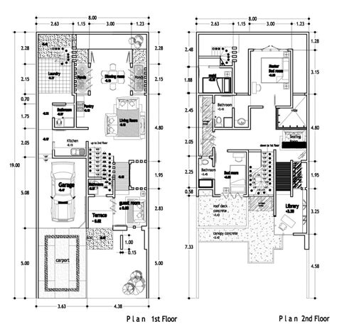 Desain rumah sederhana 2 lantai 6×7 meter.dwg. 61 Desain Rumah Minimalis 6 X 10 M | Desain Rumah ...