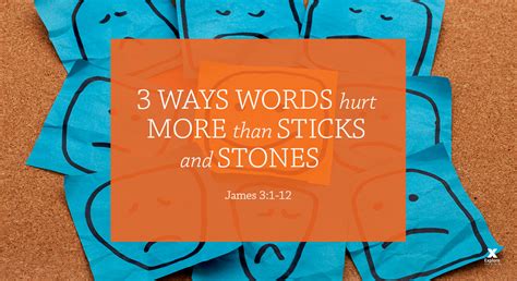 Her ne kadar sopalar ve taşlar kemiklerimi kırabilir ama sözler beni incitemez dense de genelde tam tersi. 3 Ways Words Hurt More than Sticks and Stones (Session 11 ...