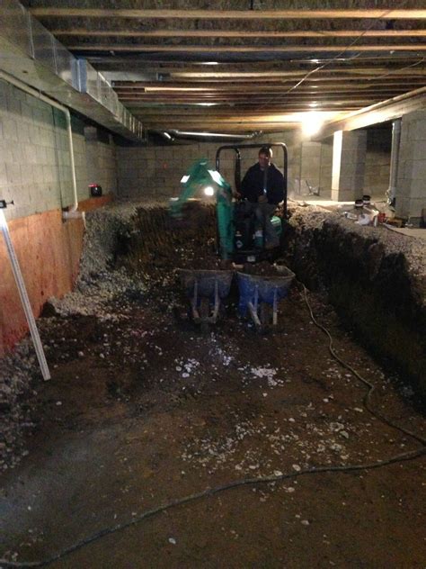 Digging Out Crawl Space Crawl Space Dig Out To Make A Basement
