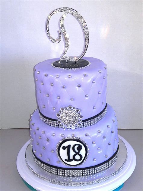 Purple Bling 18th Birthday Cake 18th Birthday Cake Sweet 16 Birthday