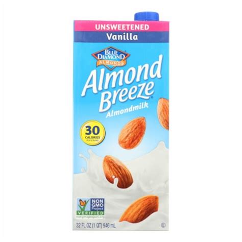 Almond Breeze Almond Milk Unsweetened Vanilla Case Of 12 32 Fl