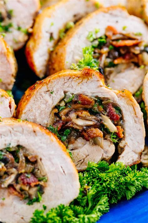 10 pasta salads to perk up your weekday lunch. A juicy Stuffed Pork Tenderloin loaded with mushrooms and ...