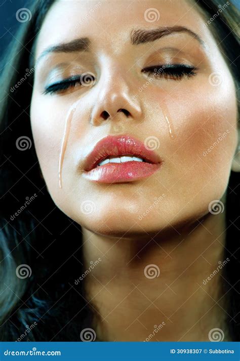Crying Woman Tears Stock Image Image Of Pain Problem 30938307