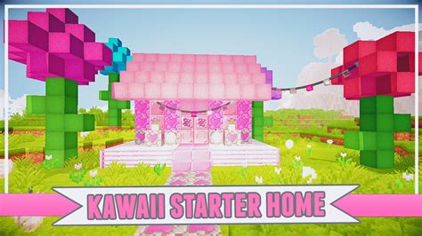 Minecraft Timelapse Kawaii Starter Home Youtube