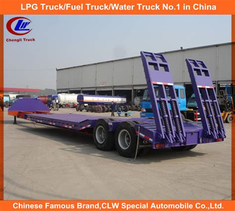 Low Bed Semi Trailer For 40ton Machinery Lowboy Trailer China 40 Ton