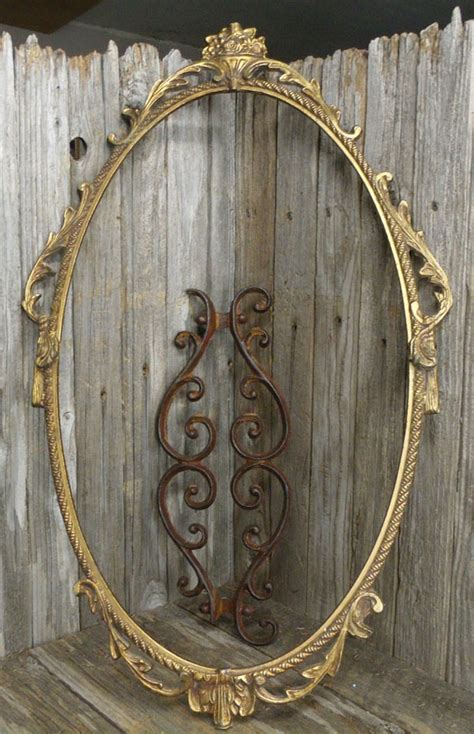 Large Vintage Oval Brass Chic Picture Frame For That French Etsy
