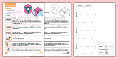 Flextangle Template Math Geometry Craft Activity For Kids