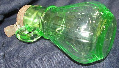 Hazel Atlas Depression Glass Syrup Pitcher Uranium Vaseline Glass