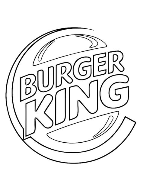 Dibujos De Logotipo De Burger King Para Colorear Para Colorear Pintar
