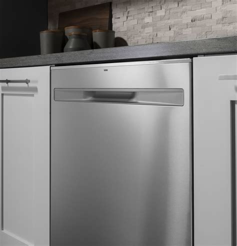 Clean all your family's dishes with this energy star&#174; GE® Hybrid Stainless Steel Interior Dishwasher with Hidden ...