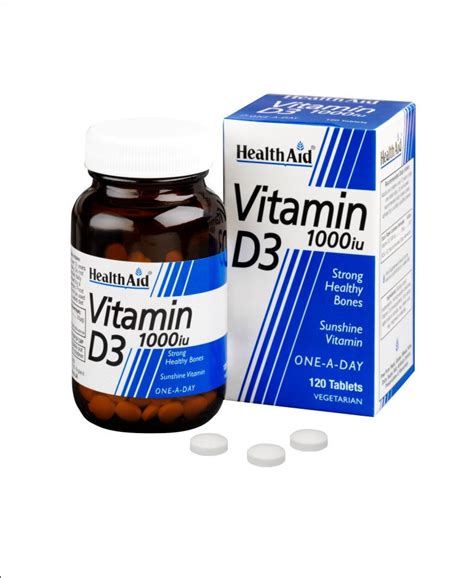 Healthaid Vitamin D Supplements Vitamin D3 Tablets 1000iu 120 Pack