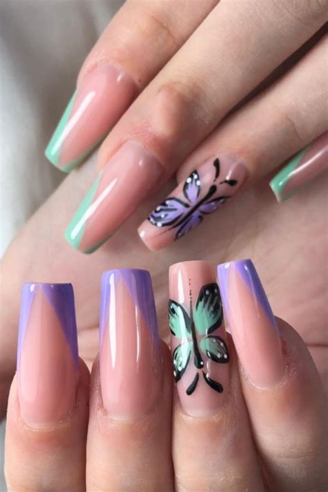 Acrylic Nails Summer 2021 Butterfly Nail Art Is The Trend Of The Year