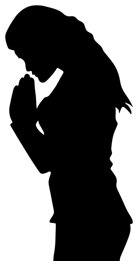 Silhouette Woman Praying At Getdrawings Free Download