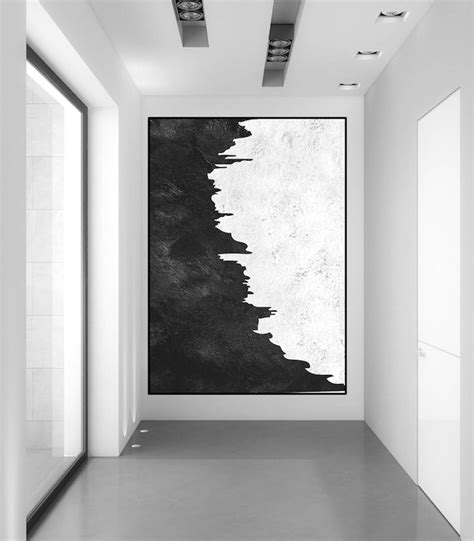 Extra Large Wall Art Original Abstract Painting Black And Etsy