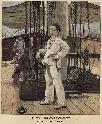 A Young Sailor On The Deck Of A Ship Stock Image Look And Learn