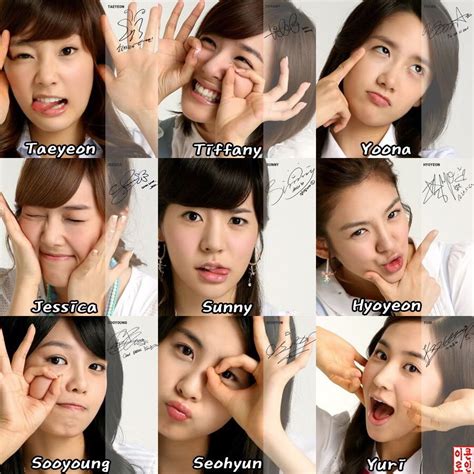 Girls Generation The Group Members With Names They Appeared As A Group On Season 1 Of Hello