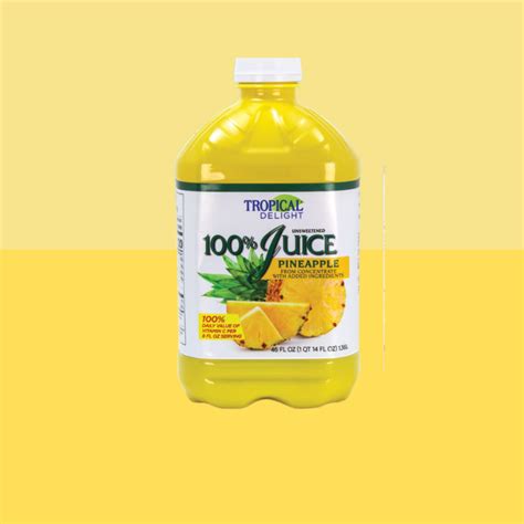 100 Pineapple Juice Tropical Delight Beverages