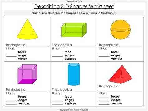 Describing 3 D Shapes Year 2 Teaching Resources