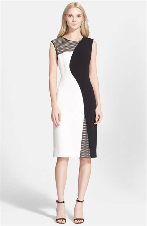 Milly Couture Mesh Helix Colorblock Dress Nordstrom